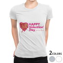 tシャツ レディース 半袖 白地 デザイン M L 白 ホワイト グレー Tシャツ ティーシャツ T shirt 014584 バレンタイン ハート