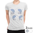tシャツ レディース 半袖 白地 デザイン M L 白 ホワイト グレー Tシャツ ティーシャツ T shirt 014757 くじら 自転車 模様