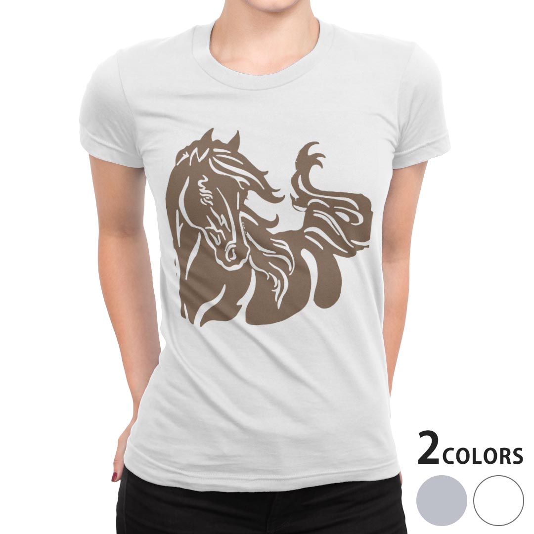 tシャツ レディース 半袖 白地 デザイン M L 白 ホワイト グレー Tシャツ ティーシ...