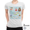 tシャツ レディース 半袖 白地 デザイン M L 白 ホワイト グレー Tシャツ ティーシャツ T shirt 015271 こどもの日 鯉のぼり 兜 熊