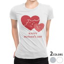 tシャツ レディース 半袖 白地 デザイン M L 白 ホワイト グレー Tシャツ ティーシャツ T shirt 015279 母の日 バラ 花 母 カーネーシ...