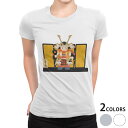 tシャツ レディース 半袖 白地 デザイン M L 白 ホワイト グレー Tシャツ ティーシャツ T shirt 015339 こどもの日 鯉のぼり 兜 熊