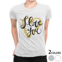 tシャツ レディース 半袖 白地 デザイン S M L XL Tシャツ ティーシャツ T shirt 015370 ハート　英字　ラブリー