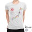 tシャツ レディース 半袖 白地 デザイン S M L XL Tシャツ ティーシャツ T shirt 015427 日本地図　日本語　夏　季節