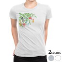 tシャツ レディース 半袖 白地 デザイン M L 白 ホワイト グレー Tシャツ ティーシャツ T shirt 015445 笹 七夕
