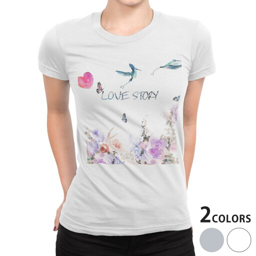 tシャツ レディース 半袖 白地 デザイン M L 白 ホワイト グレー Tシャツ ティーシャツ T shirt 015971 春 花 鳥 tシャツ レディース 半袖 白地 デザイン M L 白 ホワイト グレー Tシャツ ティーシャツ T shirt 015971 春 花 鳥