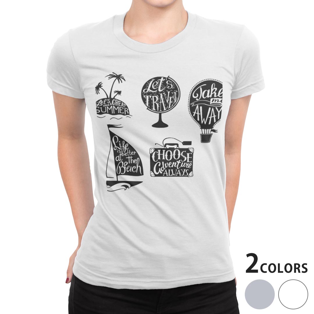tシャツ レディース 半袖 白地 デザイン M L 白 ホワイト グレー Tシャツ ティーシャツ T shirt 016130 英語 モノクロ