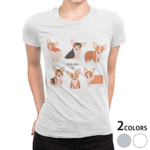 tシャツ レディース 半袖 白地 デザイン M L 白 ホワイト グレー Tシャツ ティーシャツ T shirt 016231 犬 コーギー tシャツ レディース 半袖 白地 デザイン M L 白 ホワイト グレー Tシャツ ティーシャツ T shirt 016231 犬 コーギー