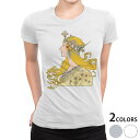 tシャツ レディース 半袖 白地 デザイン M L 白 ホワイト グレー Tシャツ ティーシャツ T shirt 016250 女の人 イラスト(4)