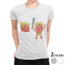tシャツ レディース 半袖 白地 デザイン M L 白 ホワイト グレー Tシャツ ティーシャツ T shirt 016483 鬼 節分 節句(4)