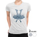 tシャツ レディース 半袖 白地 デザイン M L 白 ホワイト グレー Tシャツ ティーシャツ T shirt 017650 子供の日 兜 端午の節句 カブト