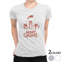 tシャツ レディース 半袖 白地 デザイン M L 白 ホワイト グレー Tシャツ ティーシャツ T shirt 017674 クリスマス クリスマス プレゼント 赤
