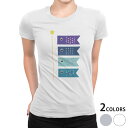 tシャツ レディース 半袖 白地 デザイン M L 白 ホワイト グレー Tシャツ ティーシャツ T shirt 017782 子供の日 鯉のぼり 子供の日 青...