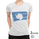 tシャツ レディース 半袖 白地 デザイン S M L XL Tシャツ ティーシャツ T shirt 018383 国旗 antartica 南極