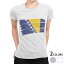 tシャツ レディース 半袖 白地 デザイン S M L XL Tシャツ ティーシャツ T shirt 018403 国旗 ボスニア・ヘルツェゴビナ 1,580円