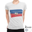 tシャツ レディース 半袖 白地 デザイン S M L XL Tシャツ ティーシャツ T shirt 018465 国旗 haiti ハイチ