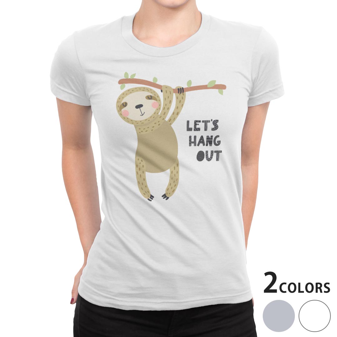 tシャツ レディース 半袖 白地 デザイン M L 白 ホワイト グレー Tシャツ ティーシ...