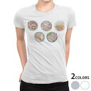 tシャツ レディース 半袖 白地 デザイン S M L XL Tシャツ ティーシャツ T shirt 019878 お寿司 Sushi ご飯(4)