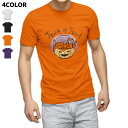 選べる4色★ハロウィンTシャツ オレンジ パープル ブラック ホワイト キッズ 半袖 オレンジ デザイン 90 100 110 120 130 140 150 ...