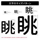 一文字からの漢字【眺】 ステッカー フォント S M L XL 2XL size 5size 3×3cm 5×5cm 10×10cm 20×20cm 30×30cm 源柔ゴシック 眺 029309 2