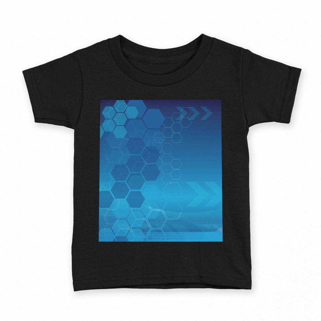 tシャツ キッズ 半袖 黒地 ブラック デザイン 90 100 110 120 130 140 150 160 Tシャツ ティーシャツ T shirt 000073 青　記号