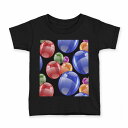 tシャツ キッズ 半袖 黒地 ブラック デザイン 90 100 110 120 130 140 150 160 Tシャツ ティーシャツ T shirt 000463 バブル レインボー