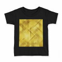 tシャツ キッズ 半袖 黒地 ブラック デザイン 90 100 110 120 130 140 150 Tシャツ ティーシャツ T shirt 000789 模様　黄色
