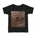 tシャツ キッズ 半袖 黒地 ブラック デザイン 90 100 110 120 130 140 150 160 Tシャツ ティーシャツ T shirt 000815 チョコレート ハート