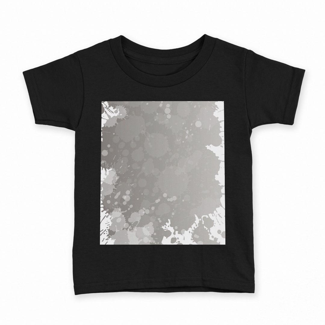 tシャツ キッズ 半袖 黒地 ブラック デザイン 90 100 110 120 130 140 150 160 Tシャツ ティーシャツ T shirt 000902 ペイント　モノクロ