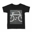 tシャツ キッズ 半袖 黒地 ブラック デザイン 90 100 110 120 130 140 150 160 Tシャツ ティーシャツ T shirt 001124 自転車 道路