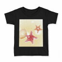 tシャツ キッズ 半袖 黒地 ブラック デザイン 90 100 110 120 130 140 150 160 Tシャツ ティーシャツ T shirt 001401 貝 砂浜(4)