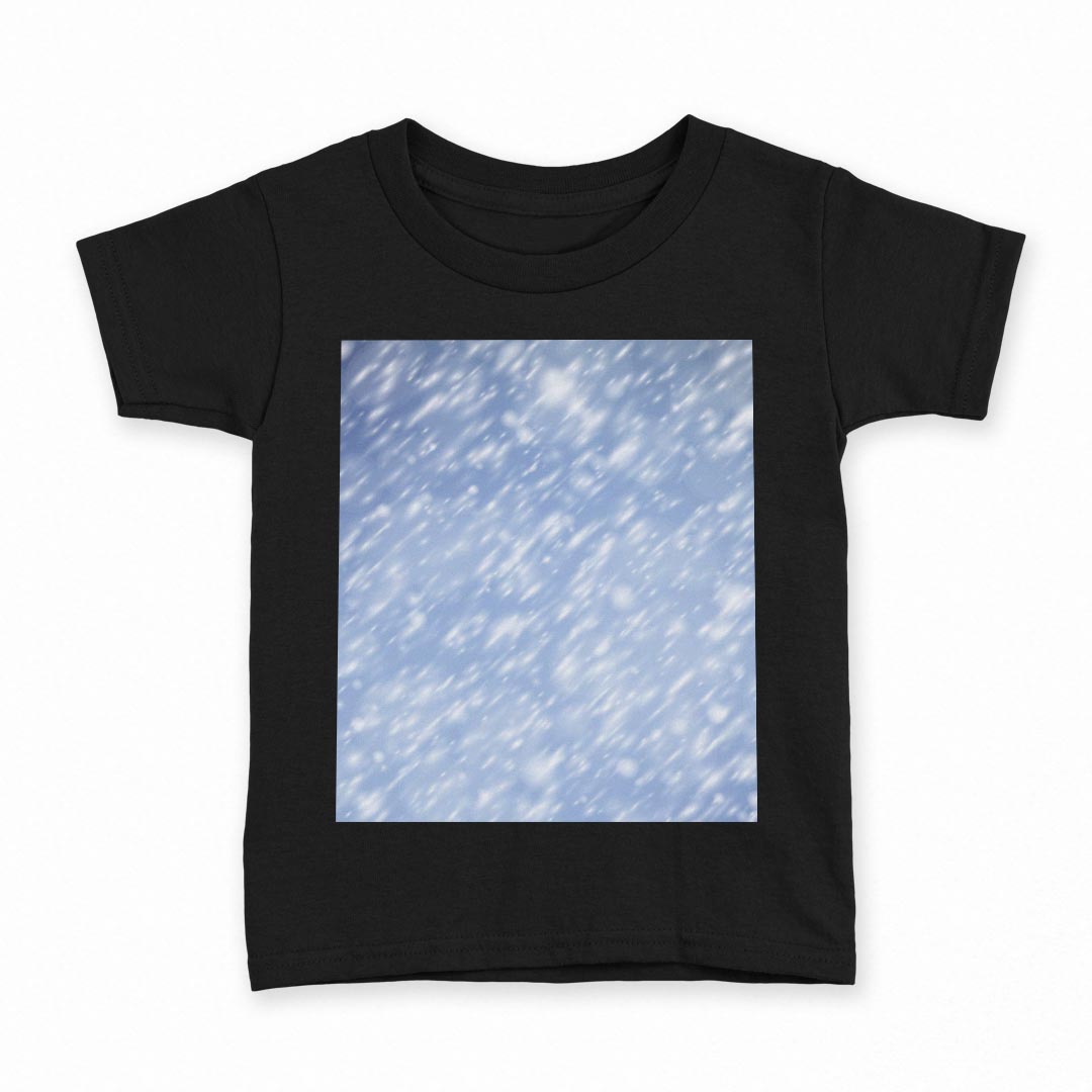 tシャツ キッズ 半袖 黒地 ブラック デザイン 90 100 110 120 130 140 150 Tシャツ ティーシャツ T shirt 001513 冬　雪