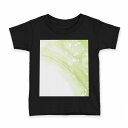 tシャツ キッズ 半袖 黒地 ブラック デザイン 90 100 110 120 130 140 150 Tシャツ ティーシャツ T shirt 001810 植物　シンプル　緑