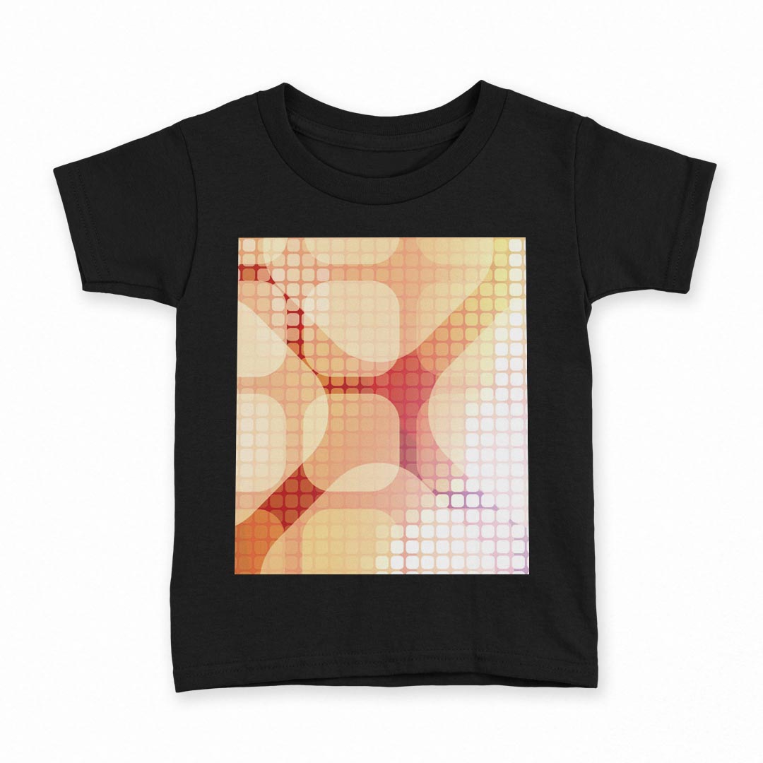 tシャツ キッズ 半袖 黒地 ブラック デザイン 90 100 110 120 130 140 150 160 Tシャツ ティーシャツ T shirt 001963 模様　オレンジ