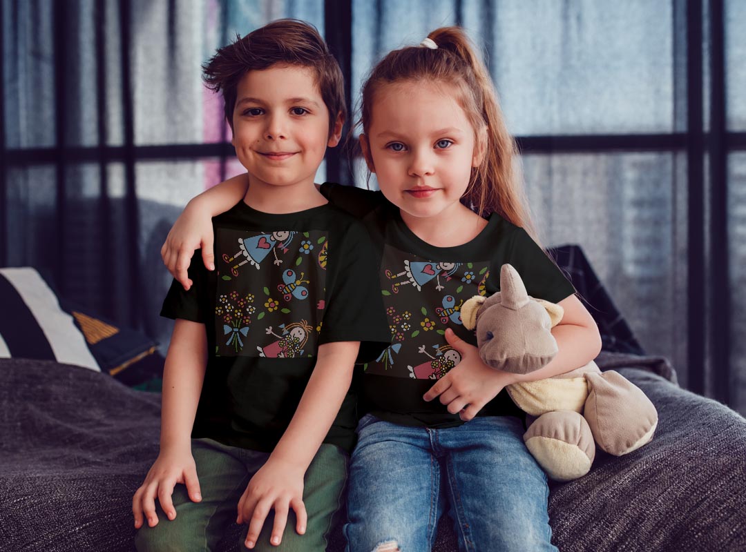 不思議の国のアリス トランプウサギ うさぎ イラスト 挿絵 白黒 Tシャツ キッズ かわいい サイズ 100 110 120 130 140 150 半袖 綿 100% 透けない 長持ち プリントtシャツ コットン 5.6オンス ハイクオリティー 白Tシャツ 黒Tシャツ ホワイト ブラック