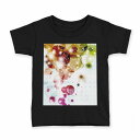 tシャツ キッズ 半袖 黒地 ブラック デザイン 90 100 110 120 130 140 150 160 Tシャツ ティーシャツ T shirt 002118 カラフル キラキラ(4)