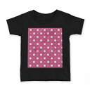 tシャツ キッズ 半袖 黒地 ブラック デザイン 90 100 110 120 130 140 150 160 Tシャツ ティーシャツ T shirt 002423 水玉 ドット ピンク(4)