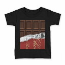 tシャツ キッズ 半袖 黒地 ブラック デザイン 90 100 110 120 130 140 150 160 Tシャツ ティーシャツ T shirt 002443 チョコレート ブラウン