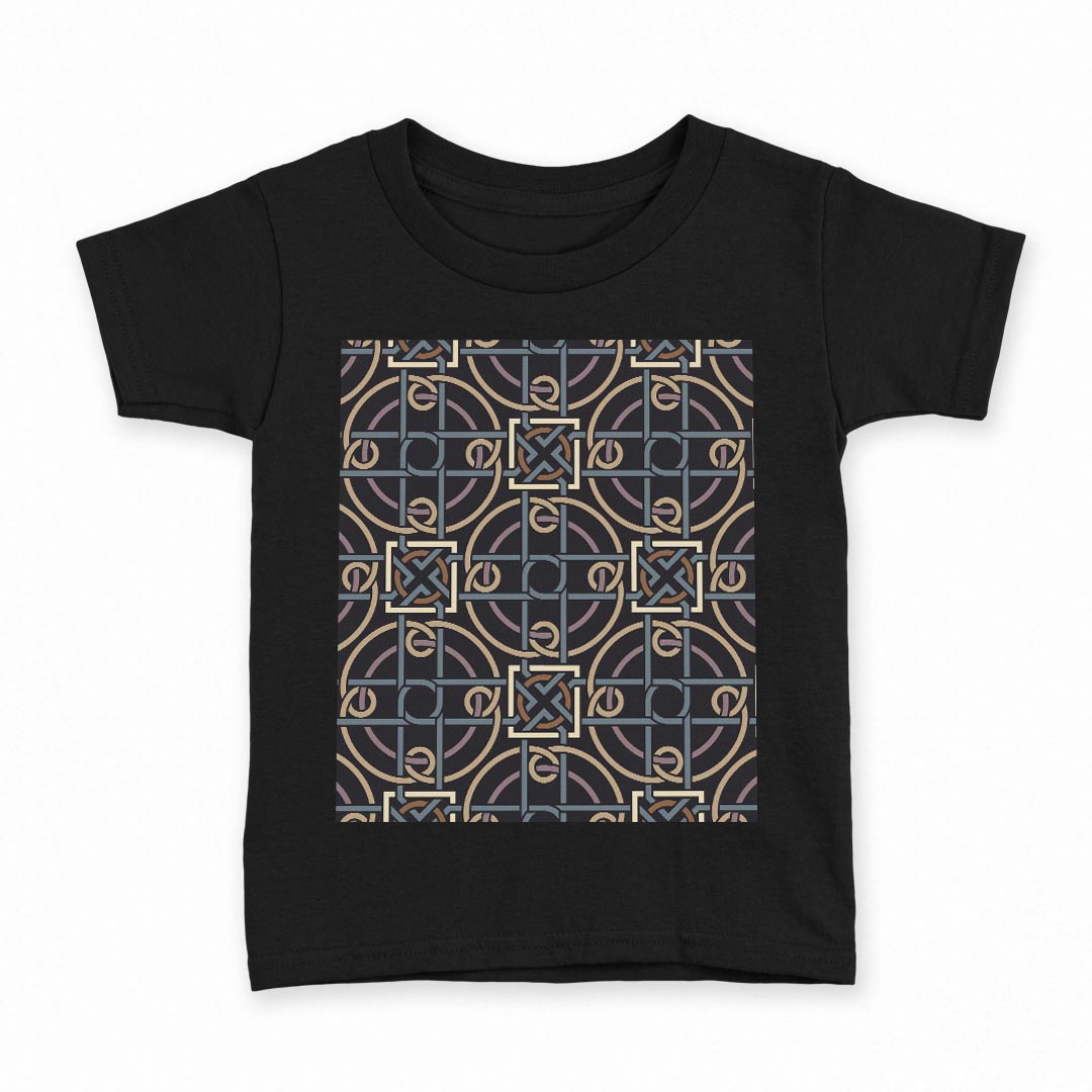 tシャツ キッズ 半袖 黒地 ブラック デザイン 90 100 110 120 130 140 150 Tシャツ ティーシャツ T shirt 002598 模様　黒