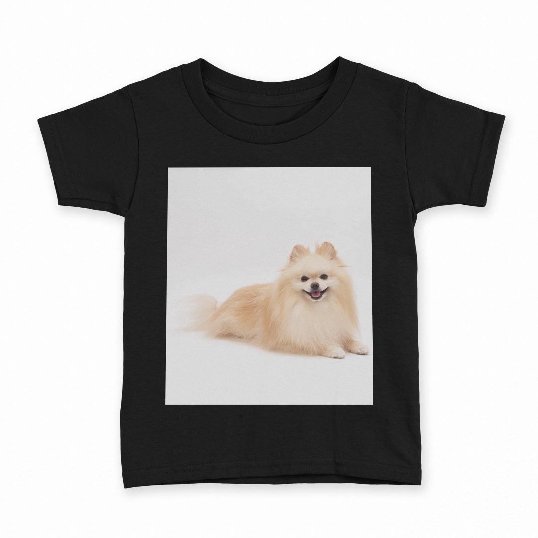 tシャツ キッズ 半袖 黒地 ブラック デザイン 90 100 110 120 130 140 150 160 Tシャツ ティーシャツ T shirt 002911 犬　動物　写真