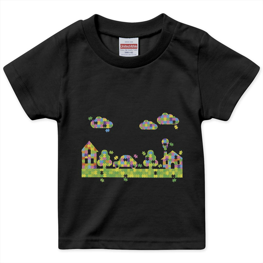 tシャツ キッズ 半袖 黒地 ブラック デザイン 90 100 110 120 130 140 150 160 Tシ...