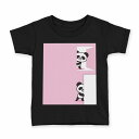 tシャツ キッズ 半袖 黒地 ブラック デザイン 90 100 110 120 130 140 150 Tシャツ ティーシャツ T shirt 003438 動物　イラスト　キャラクター