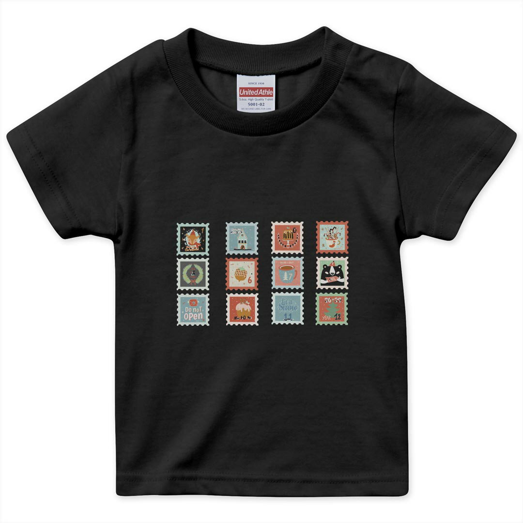 tシャツ キッズ 半袖 黒地 ブラック デザイン 90 100 110 120 130 140 150 160 Tシャツ ティーシャツ T shirt 030158