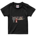 tシャツ キッズ 半袖 黒地 ブラック デザイン 90 100 110 120 130 140 150 160 Tシャツ ティーシャツ T shirt 032041 日本 男女 イラスト