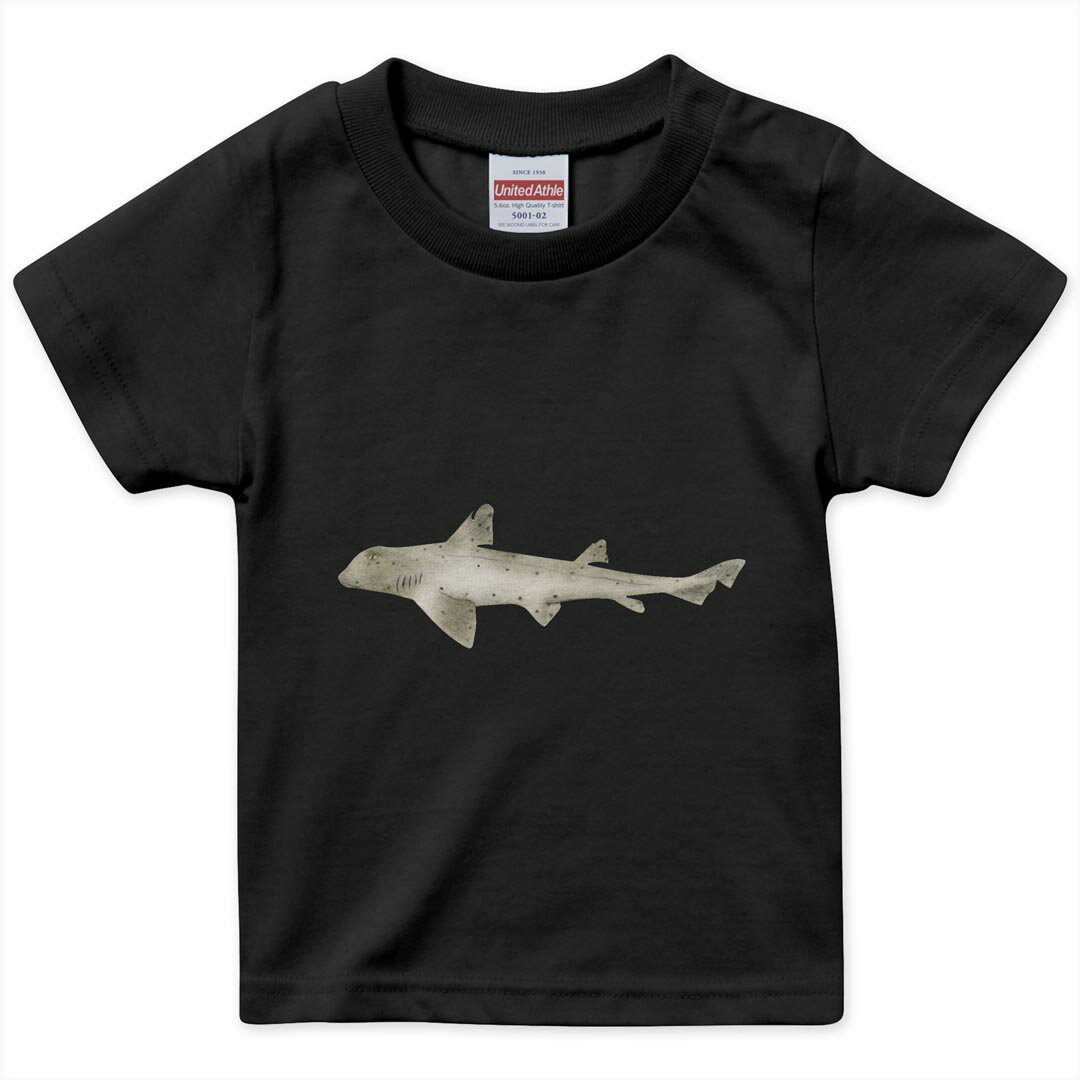 Other - tシャツ キッズ 半袖 黒地 ブラック デザイン 90 100 110 120 130 140 150 160 Tシャツ ティーシャツ T shirt 032193 鮫 シャーク