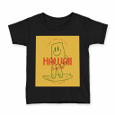 tシャツ キッズ 半袖 黒地 ブラック デザイン 90 100 110 120 130 140 150 Tシャツ ティーシャツ T shirt 032242 サーフィン