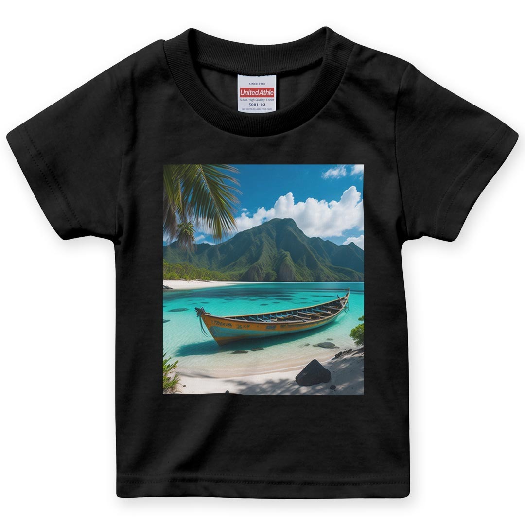 tシャツ キッズ 半袖 黒地 ブラック デザイン 90 100 110 120 130 140 150 Tシャツ ティーシャツ T shirt 上記で使用したデザインTシャツはこちら▼キッズ用Tシャツ　ブラック全デザインはこちらから▼ ▼キッズ用Tシャツ　グレー・ホワイト全デザインはこちらから▼ ▼キッズ用Tシャツ　カラー全デザインはこちらから▼ 商品特徴・15000デザインから選べる！デザインTシャツ！ ・洗濯も赤ちゃんにも安心なウェアプリント 　UltraChrome DGインクは洗濯に対しても色落ちが少なく、高い堅牢度が実証されています。 ・着心地や素材感にこだわった、上質なTシャツ。 ・1枚でも様になる万能型Tシャツ。 ・「よれない」「透けない」「長持ちする」という三大要素をすべて兼ね備えたTシャツです。 素材 ブラック：綿　100％ 注意事項画像はサンプルですので、Tシャツの大きさが若干異なる場合があります。ご覧の環境によっては多少色味に違いを感じる場合がございます。 イメージと違った、モニターと色味が異なるという理由での交換や返金はご対応出来かねます。 写真のカラーは可能な限り実際の商品に色味を近づけていますが、WEBの性質上ご使用のパソコンの設定や環境でカラーが若干異なります。 ご注文後に1点1点制作する受注生産品のため、不良品以外のご返品や交換は固くお断り致します。 選択間違いも保証対象外となりますため、ご注文の際は必ずサイズやカラーをご確認下さい。洗濯の際は、商品の色あせを避けるため手洗いをおすすめします。 つけ置き洗いは避けてください。 タンブラー乾燥はお控えください。発送について完全受注生産のハンドメイド商品となりますので、既製品と比べて発送までお時間を頂いています。 基本的に決済確認後、最大で10営業日での発送となります。繁忙期や休業日明けの場合はさらに時間がかかる場合があります。 その際には別途メールにてご連絡致します。メール便の場合、発送日から到着までに2?4日ほどかかる場合が多く、紛失などの保障もご対応できかねます。あらかじめご了承下さい。