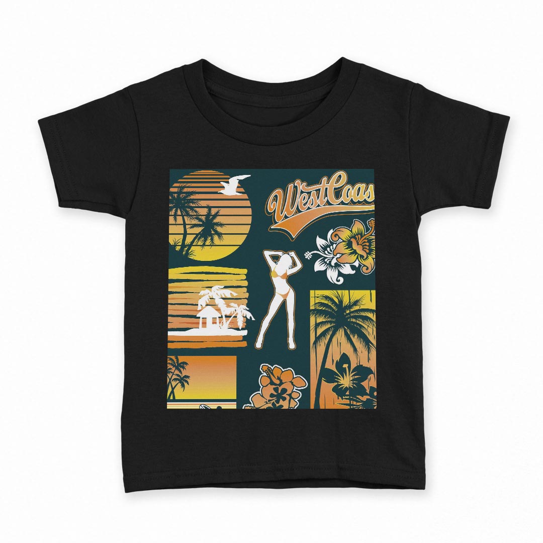 tシャツ キッズ 半袖 黒地 ブラック デザイン 90 100 110 120 130 140 150 Tシャツ ティーシャツ T shirt 上記で使用したデザインTシャツはこちら▼キッズ用Tシャツ　ブラック全デザインはこちらから▼ ▼キッズ用Tシャツ　グレー・ホワイト全デザインはこちらから▼商品特徴・15000デザインから選べる！デザインTシャツ！ ・洗濯も赤ちゃんにも安心なウェアプリント 　UltraChrome DGインクは洗濯に対しても色落ちが少なく、高い堅牢度が実証されています。 ・着心地や素材感にこだわった、上質なTシャツ。 ・1枚でも様になる万能型Tシャツ。 ・「よれない」「透けない」「長持ちする」という三大要素をすべて兼ね備えたTシャツです。 素材 ブラック：綿　100％ 注意事項画像はサンプルですので、Tシャツの大きさが若干異なる場合があります。ご覧の環境によっては多少色味に違いを感じる場合がございます。 イメージと違った、モニターと色味が異なるという理由での交換や返金はご対応出来かねます。 写真のカラーは可能な限り実際の商品に色味を近づけていますが、WEBの性質上ご使用のパソコンの設定や環境でカラーが若干異なります。 ご注文後に1点1点制作する受注生産品のため、不良品以外のご返品や交換は固くお断り致します。 選択間違いも保証対象外となりますため、ご注文の際は必ずサイズやカラーをご確認下さい。洗濯の際は、商品の色あせを避けるため手洗いをおすすめします。 つけ置き洗いは避けてください。 タンブラー乾燥はお控えください。発送について完全受注生産のハンドメイド商品となりますので、既製品と比べて発送までお時間を頂いています。 基本的に決済確認後、最大で10営業日での発送となります。繁忙期や休業日明けの場合はさらに時間がかかる場合があります。 その際には別途メールにてご連絡致します。メール便の場合、発送日から到着までに2〜4日ほどかかる場合が多く、紛失などの保障もご対応できかねます。あらかじめご了承下さい。