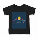 tシャツ キッズ 半袖 黒地 ブラック デザイン 90 100 110 120 130 140 15 ...