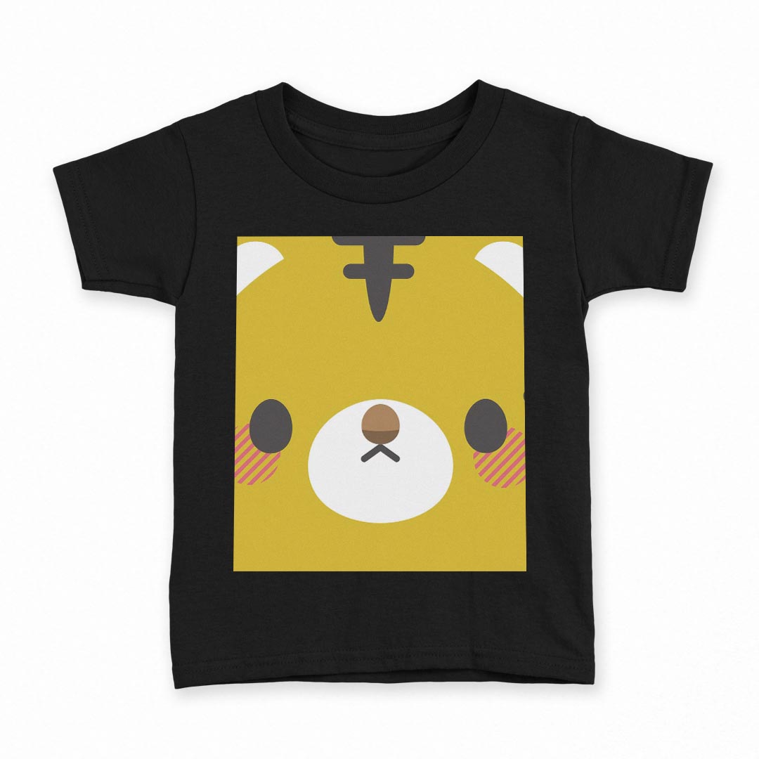 tシャツ キッズ 半袖 黒地 ブラック デザイン 90 100 110 120 130 140 150 160 Tシャツ ティーシャツ T shirt 005569 動物　イラスト　とら